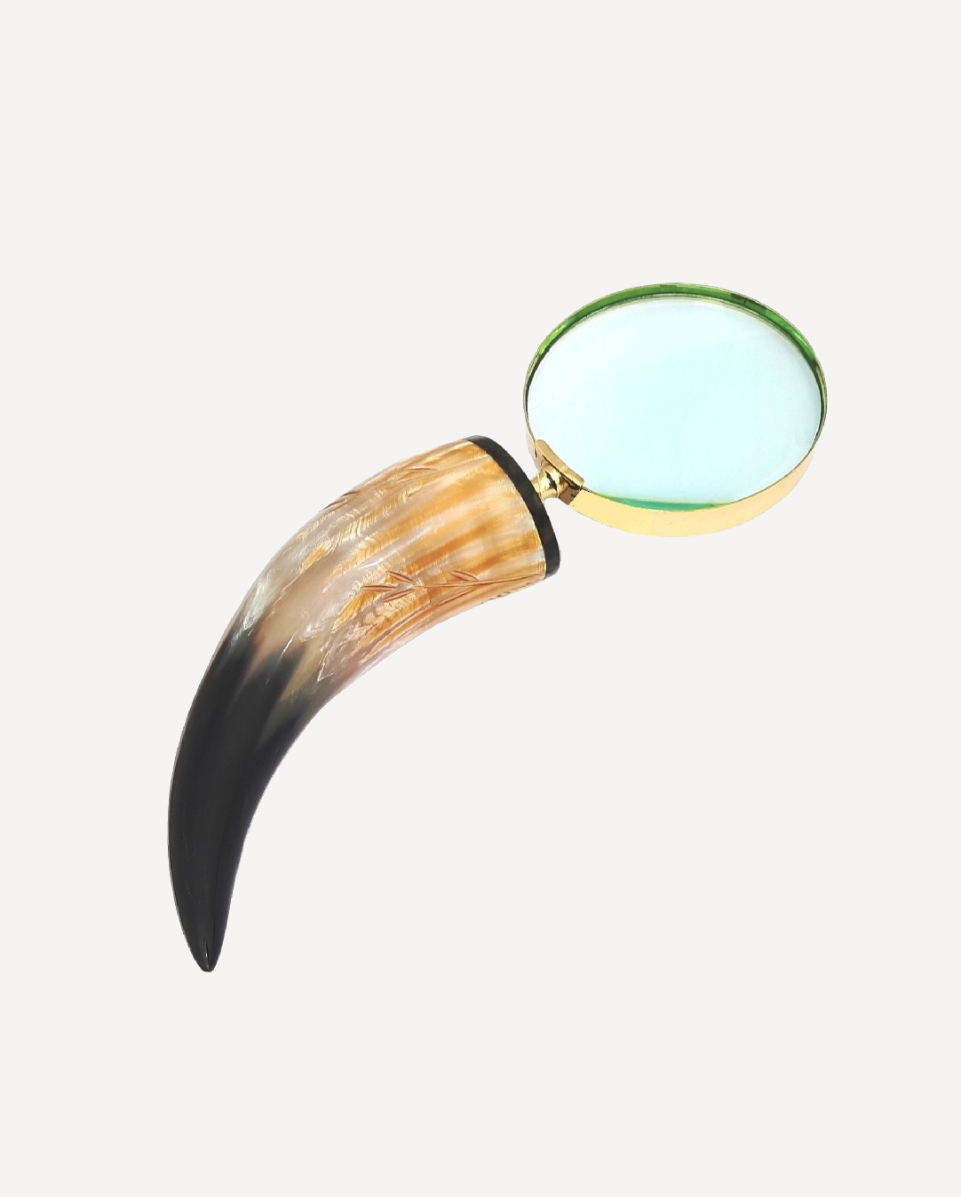 Horn handle magnifier