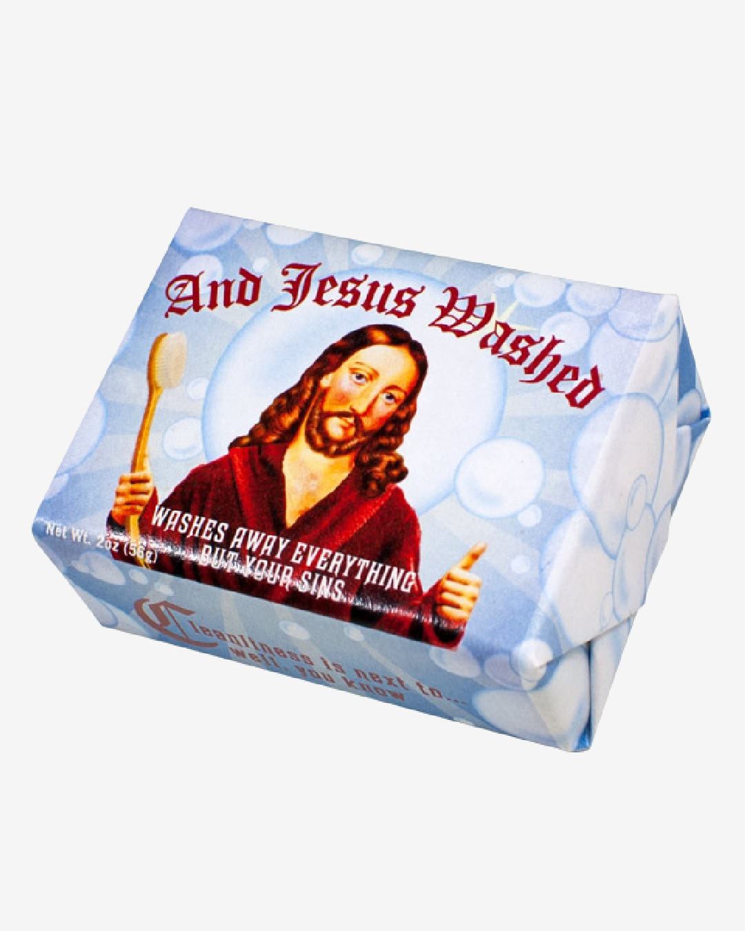 Soap bar with jesus on front