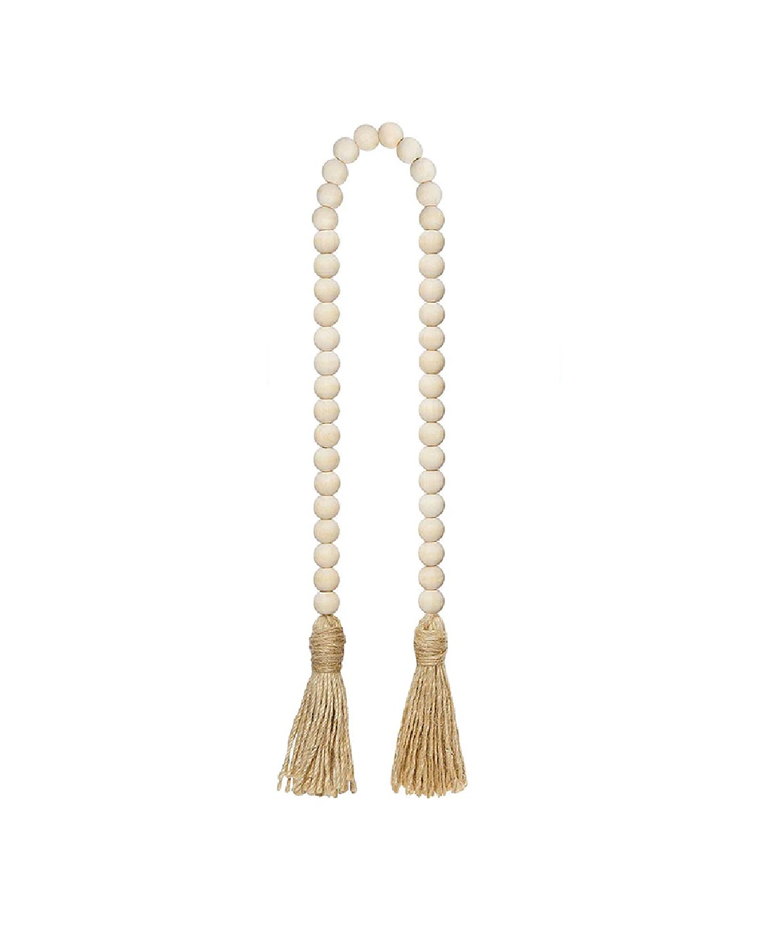 Jute bead tassel double