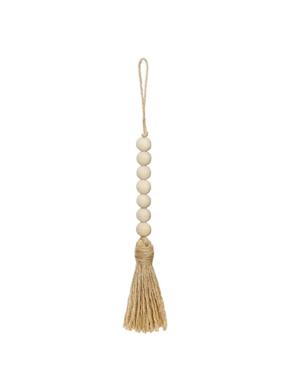 Jute bead tassel single