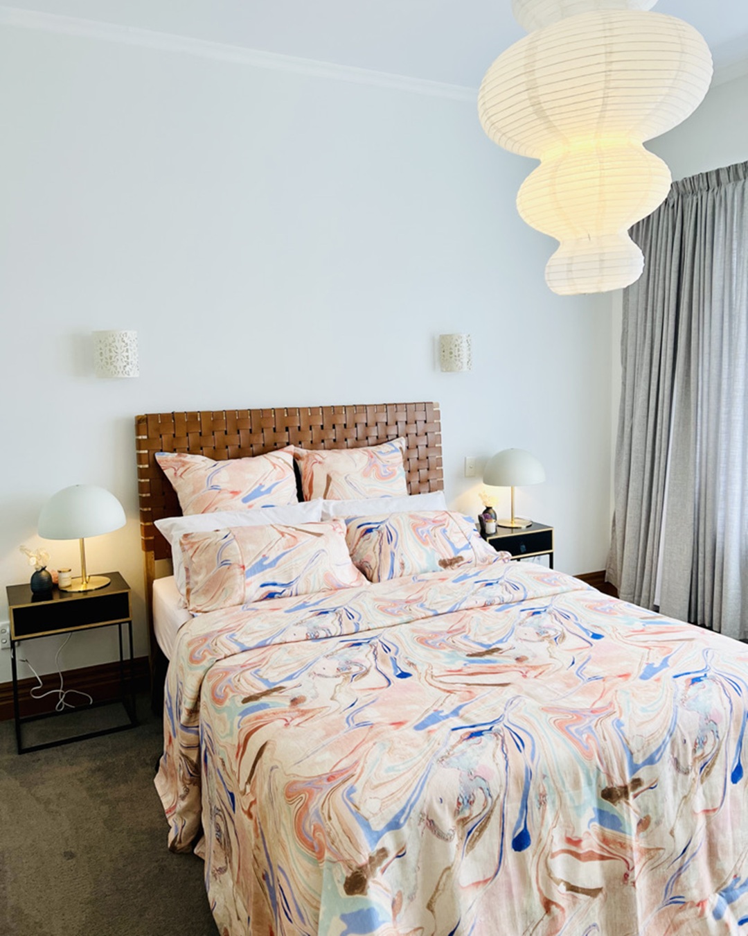 Kip and Co Duvet Sheet Cover Set Cotton and Linen 2 Standard Slips and 2 Euros