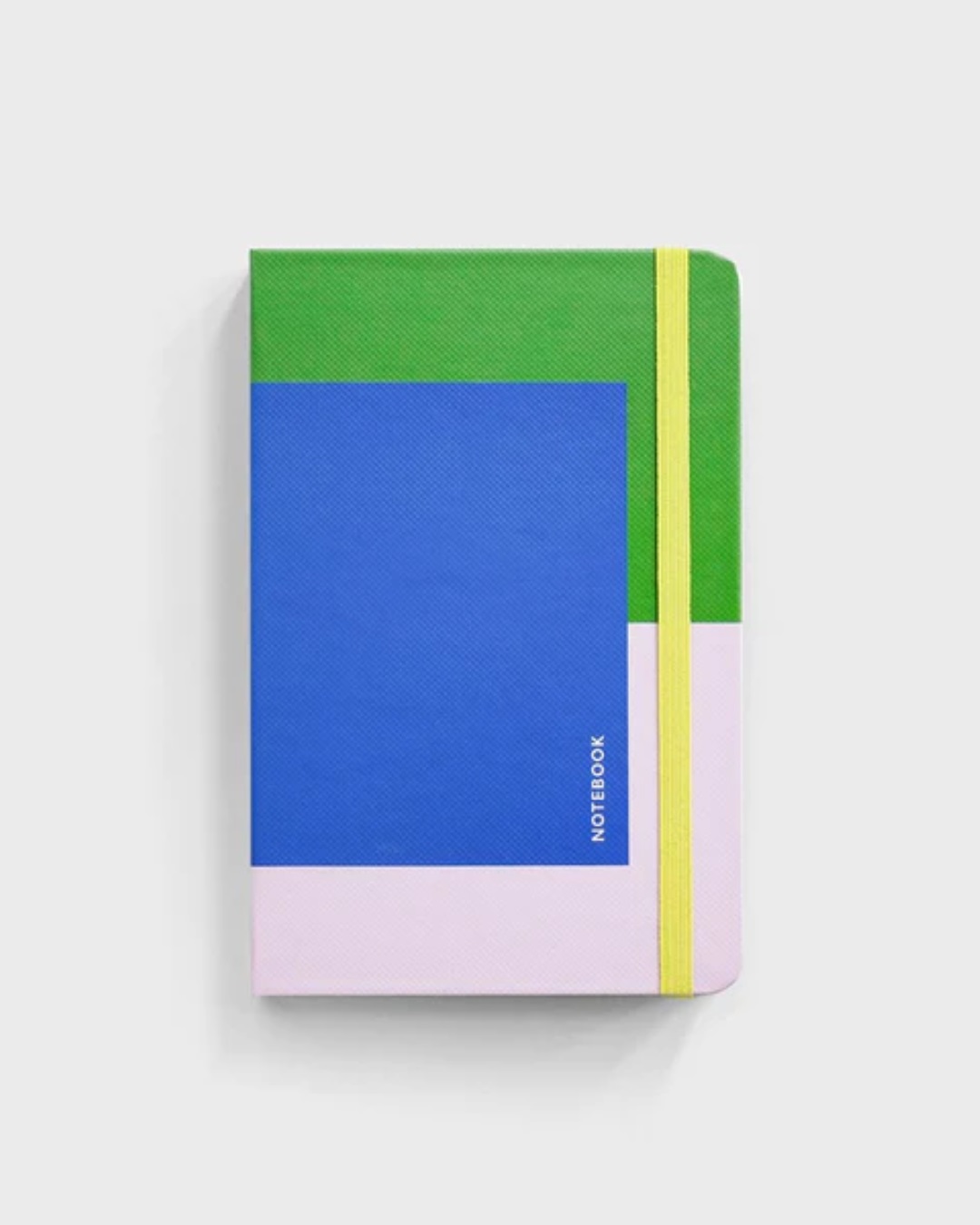 Block colour blue and green hardcover notebook