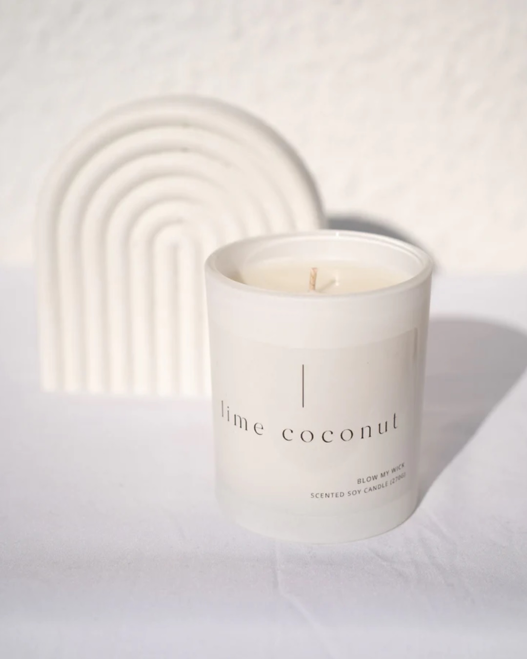 Lime and coconut candle