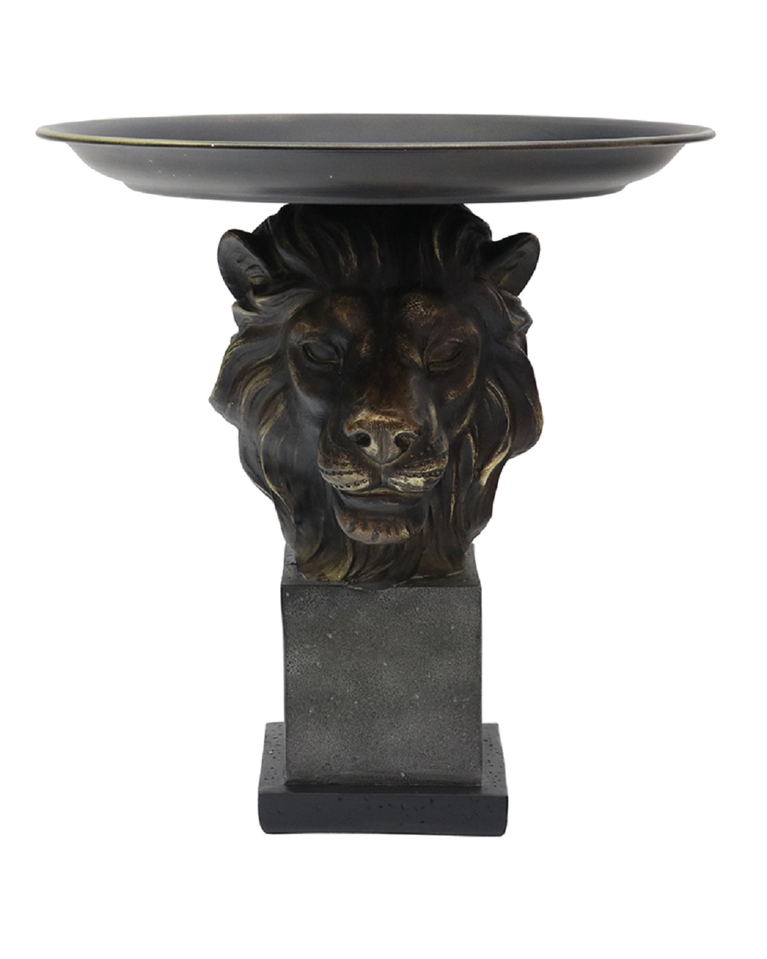 Lion tray in black