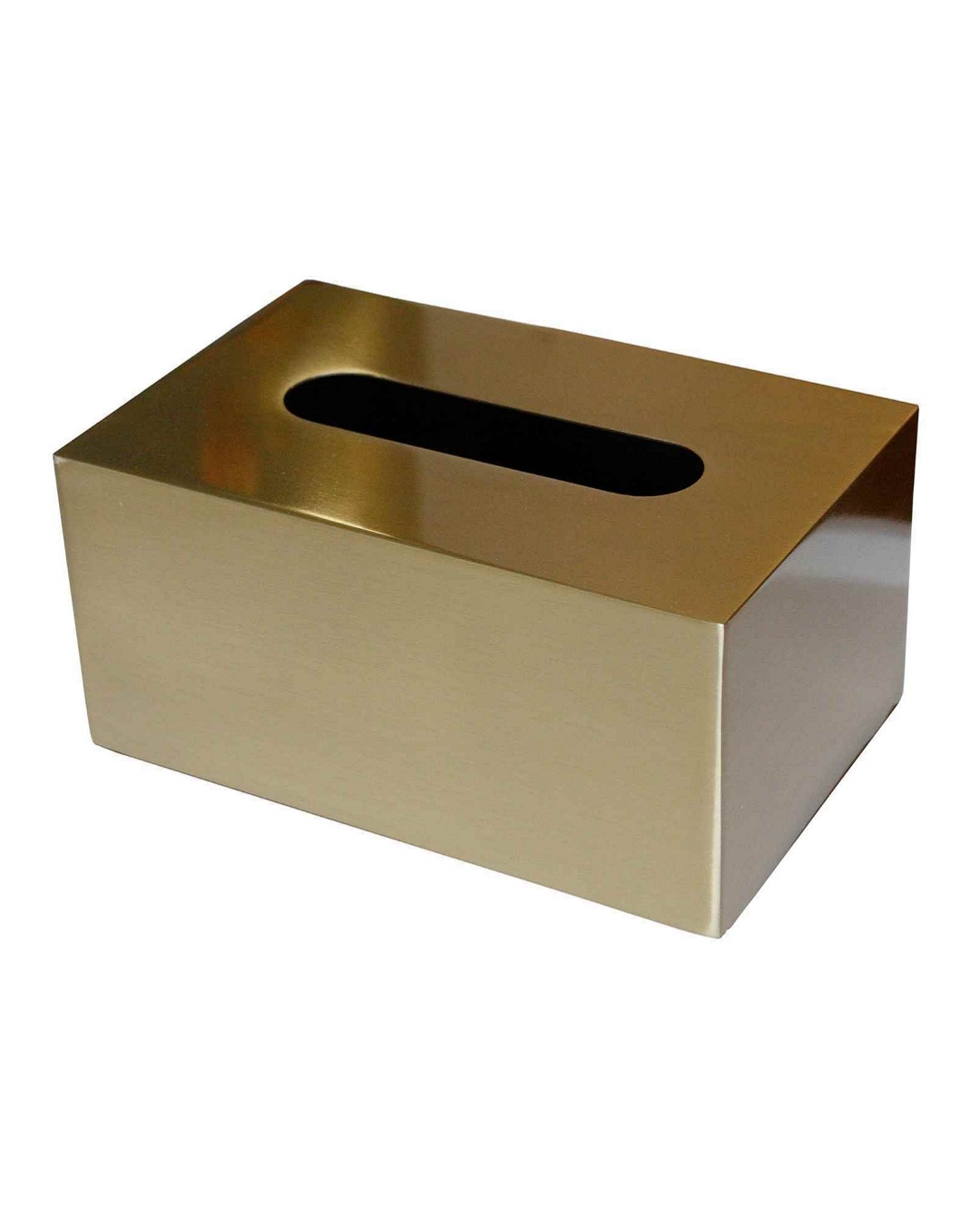 Lux rectangle gold tissue box