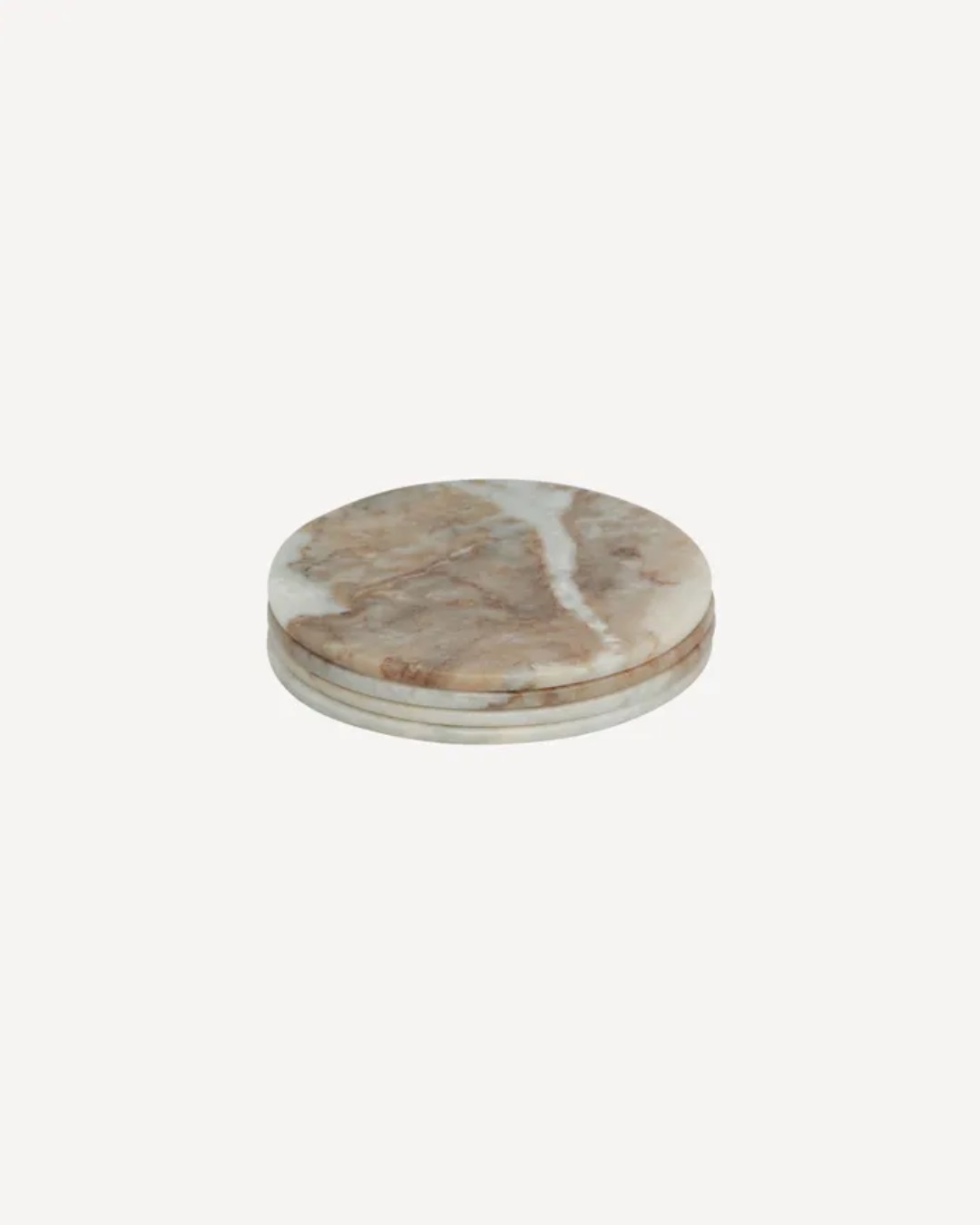 Round marble coasters stack of 4