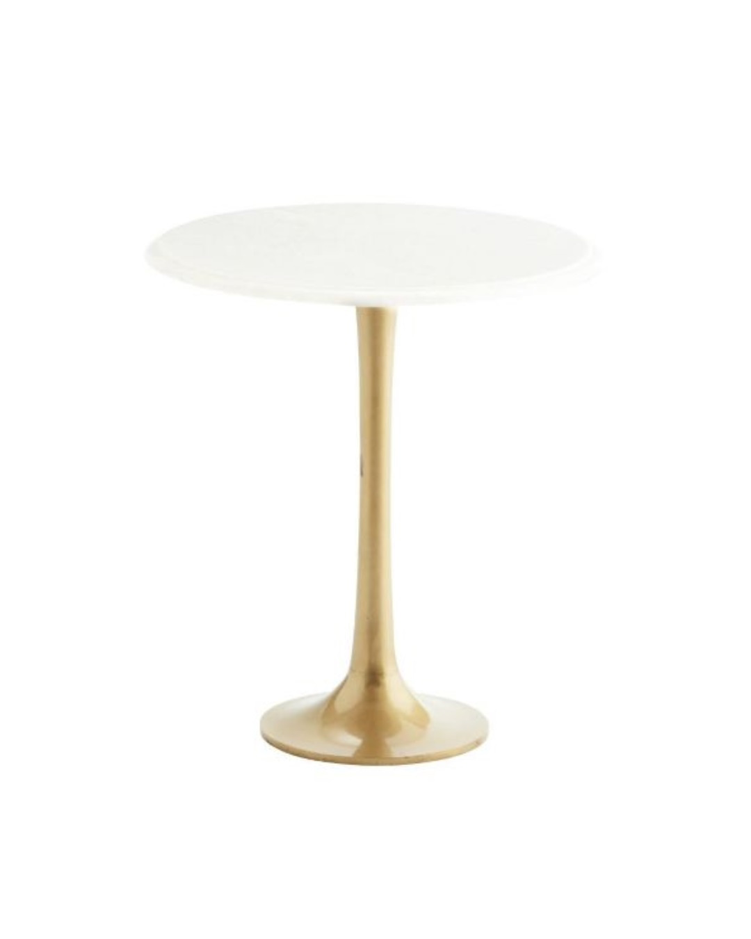 Marble and gold brass side table