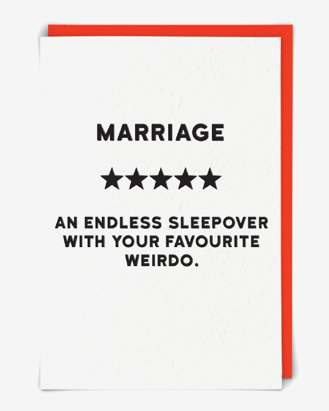 Marriage 5 star card