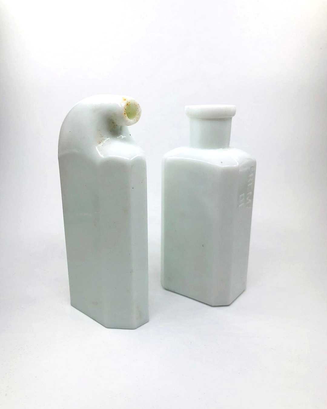 Antique milk bottles