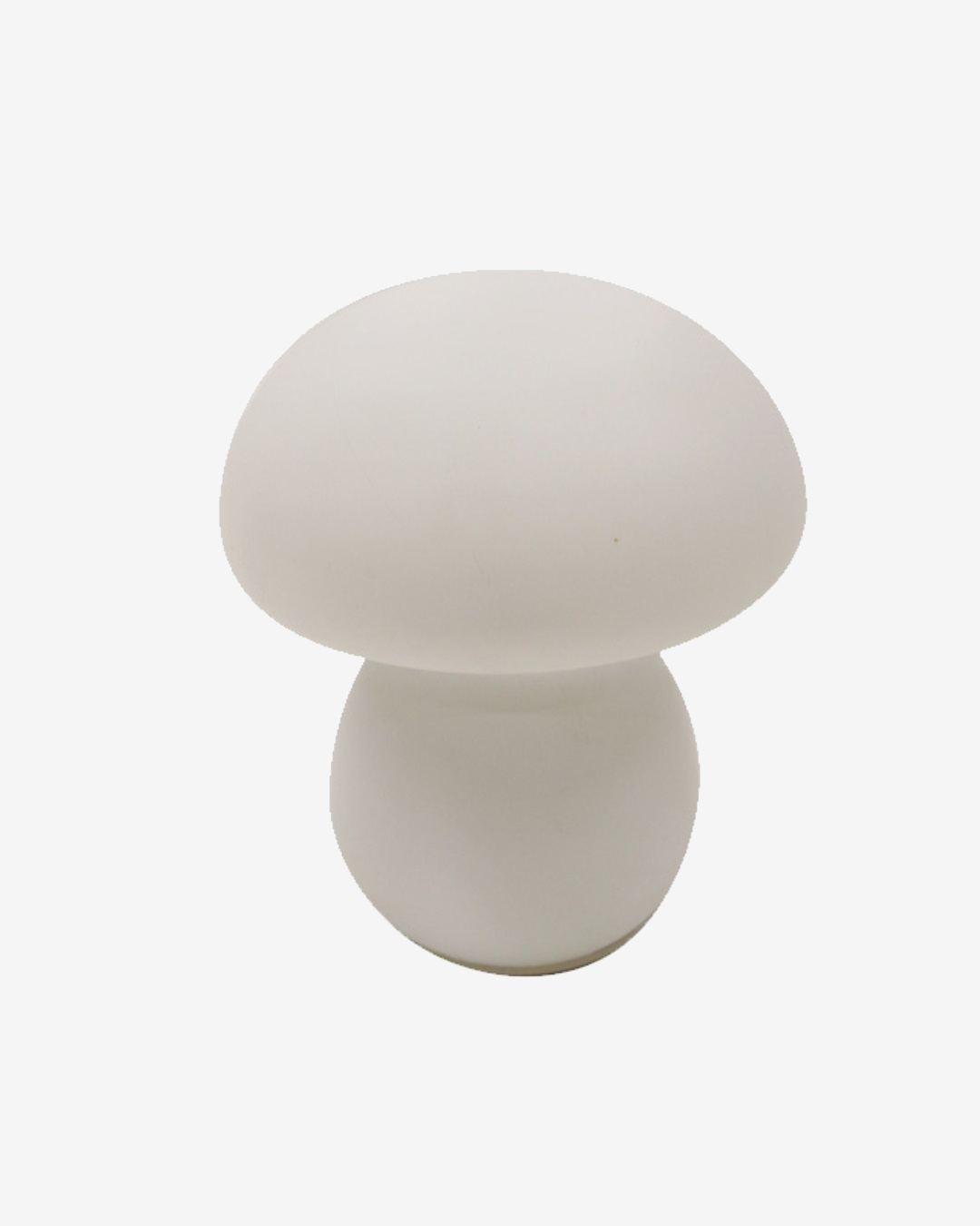 Mushroo shaped white glass lamp