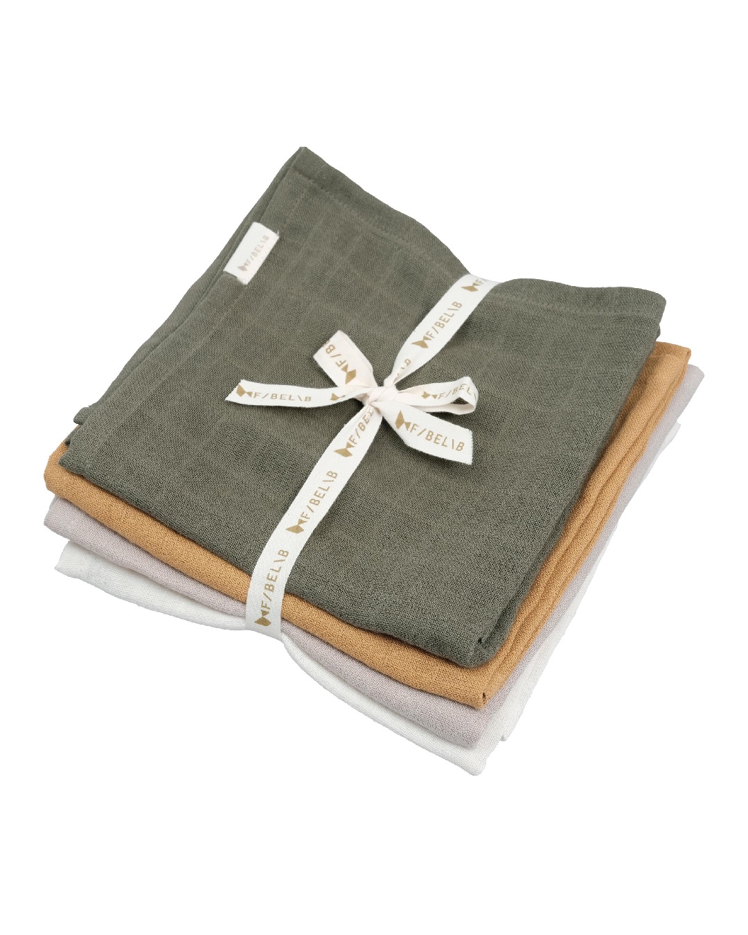 Muslin cloths olive garden colours