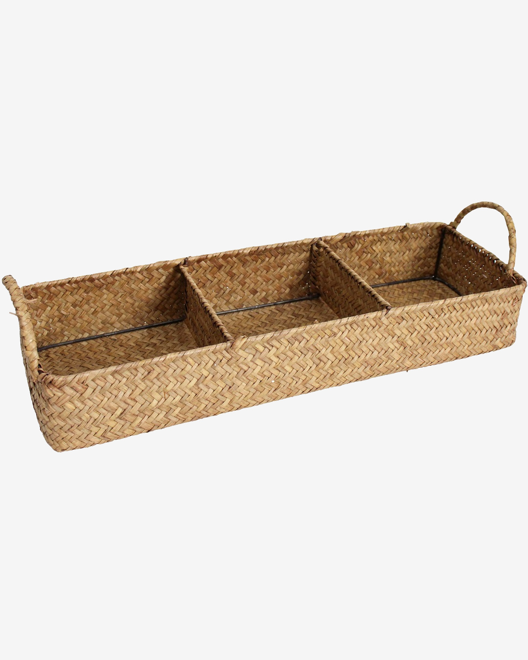 Woven rattan storage case insert