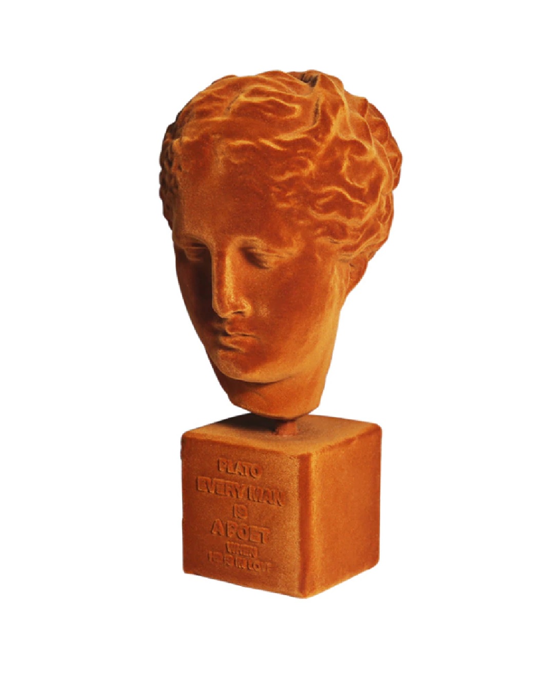 Orange greek goddess statue