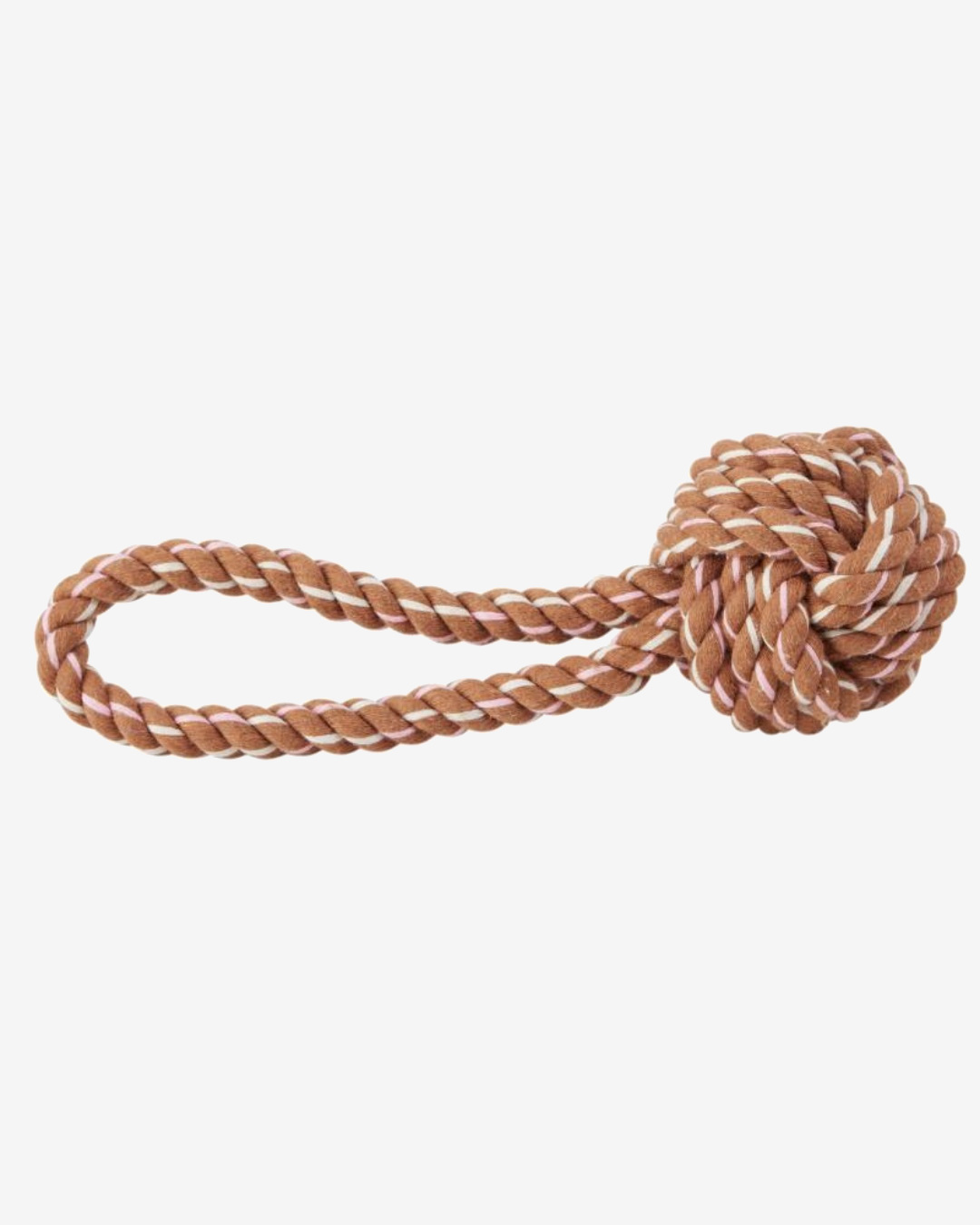 Caramel knot dog toy