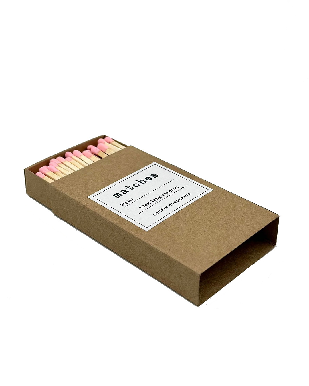 Pink matches in a box
