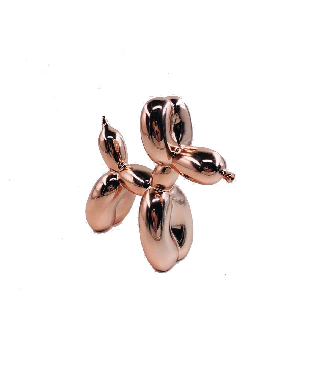 Metallic pink balloon dog