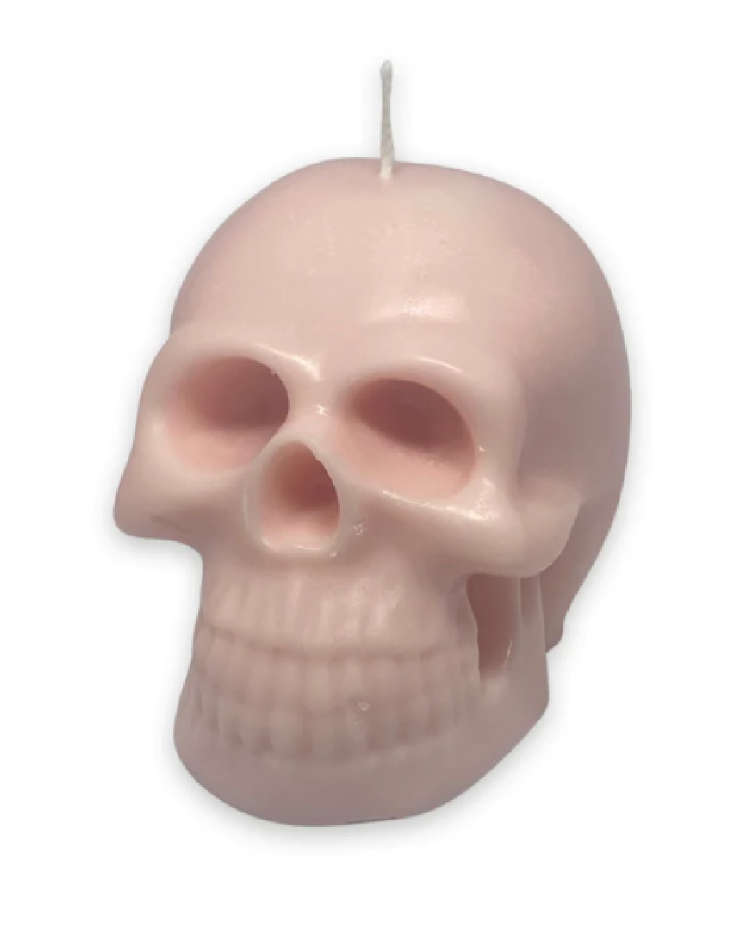Pink skull candle