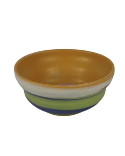 Rainbow thrown bowl small