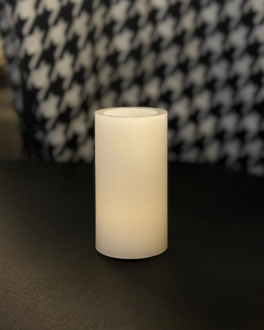 Real Wax LED candle on table