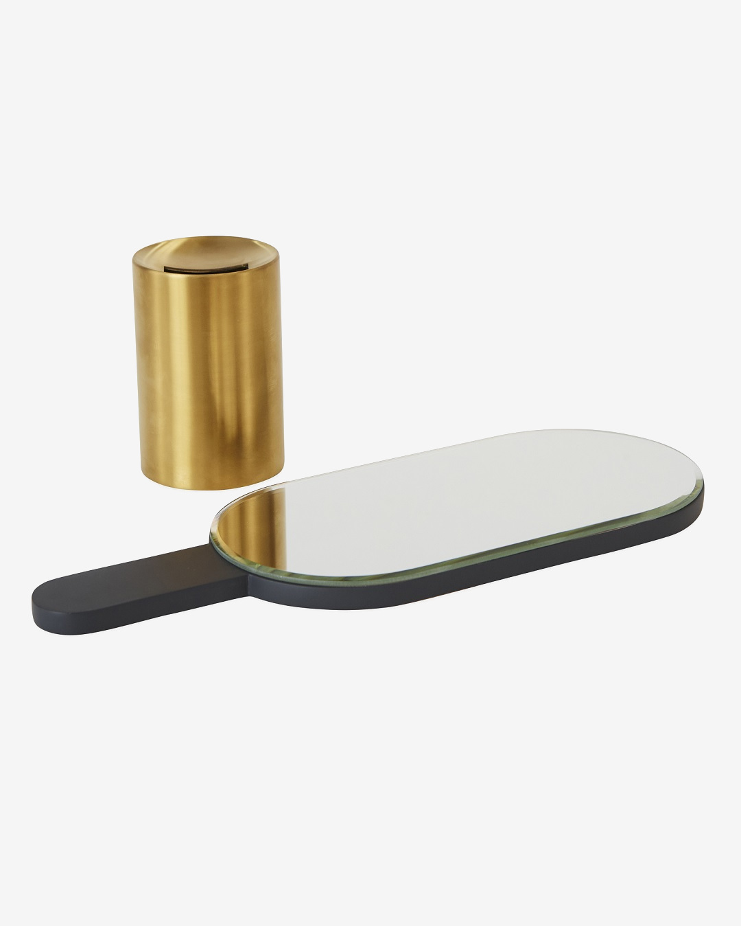 Hnad mirror and gold stand