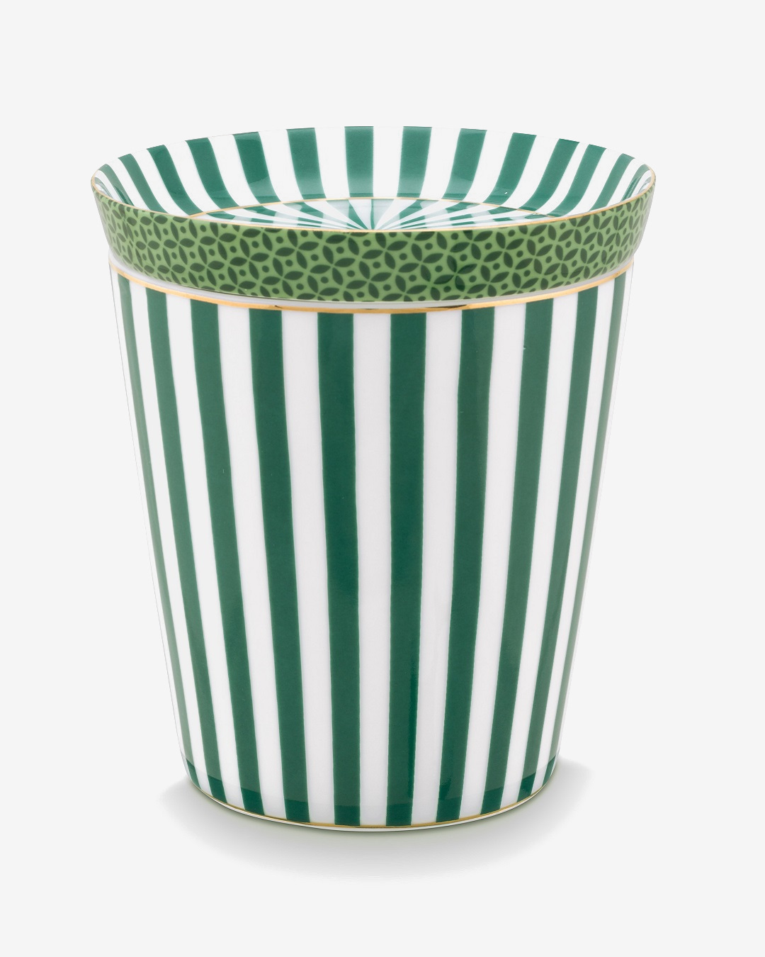 Green striped cup