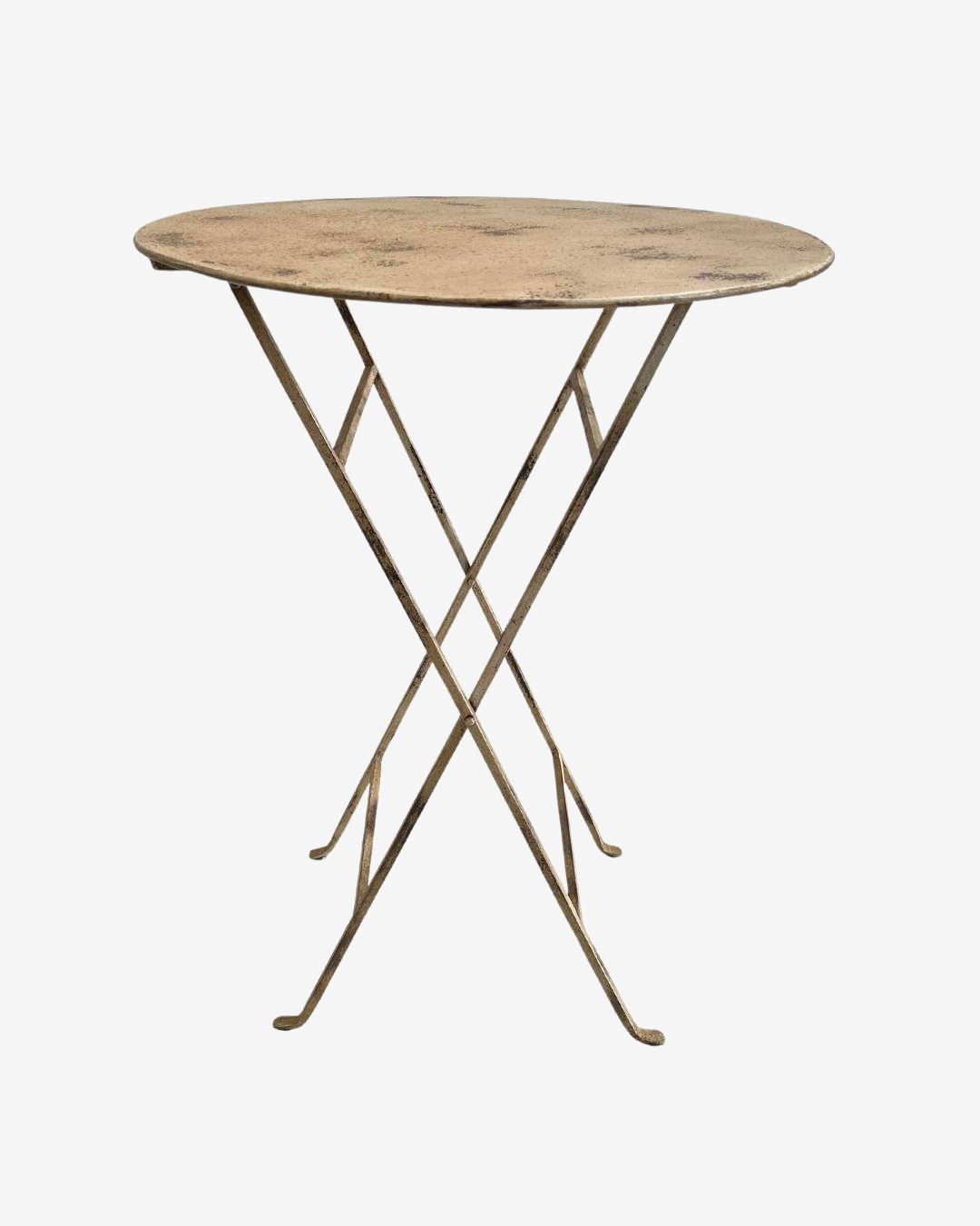 Round folding side table