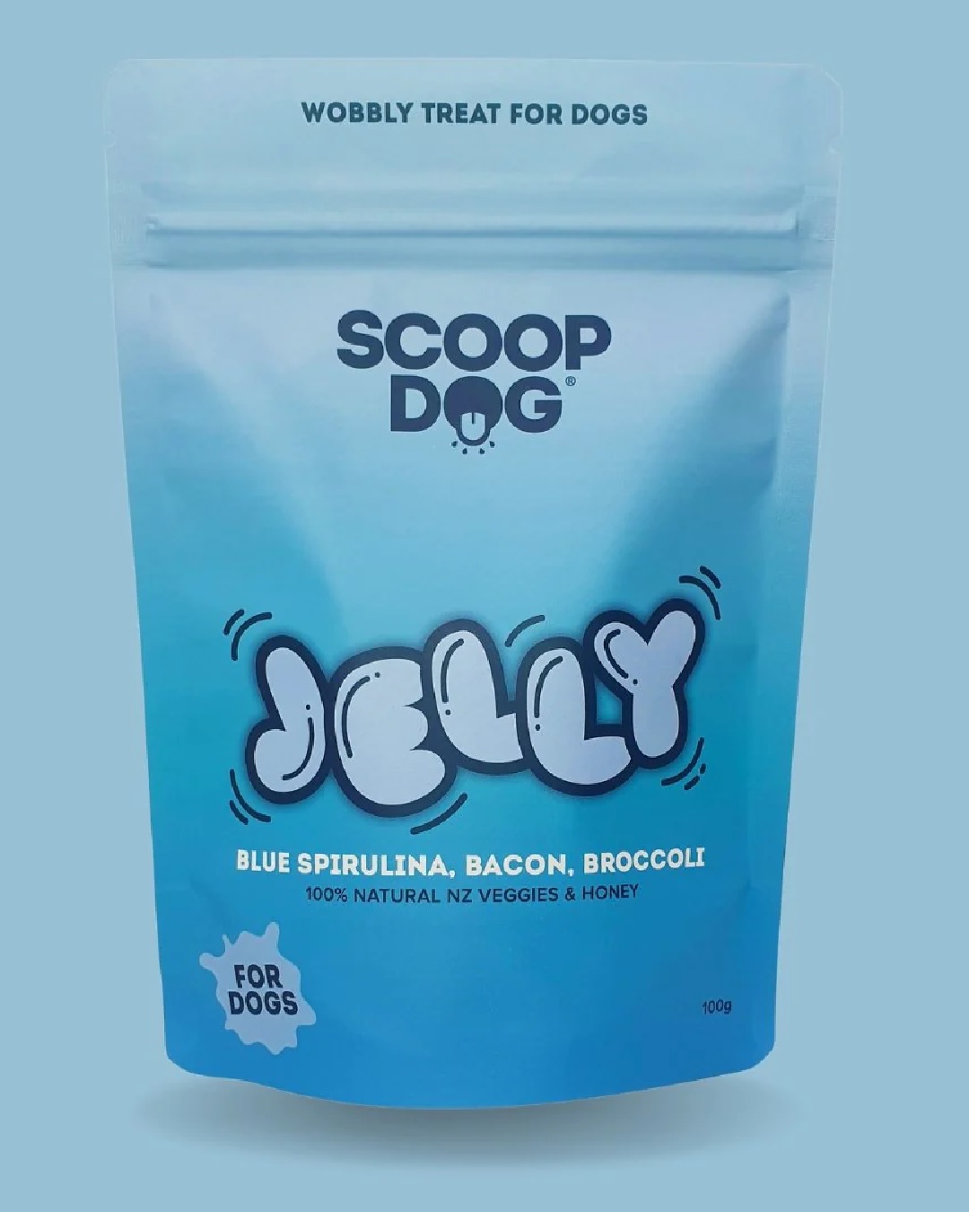 Dog jelly blue bag