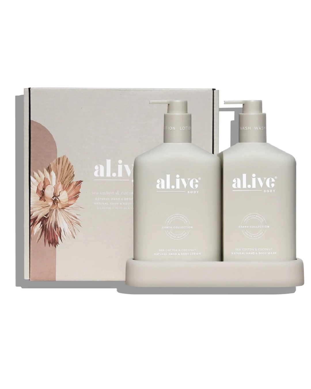 Sea cotton and coconut hand and body wash set