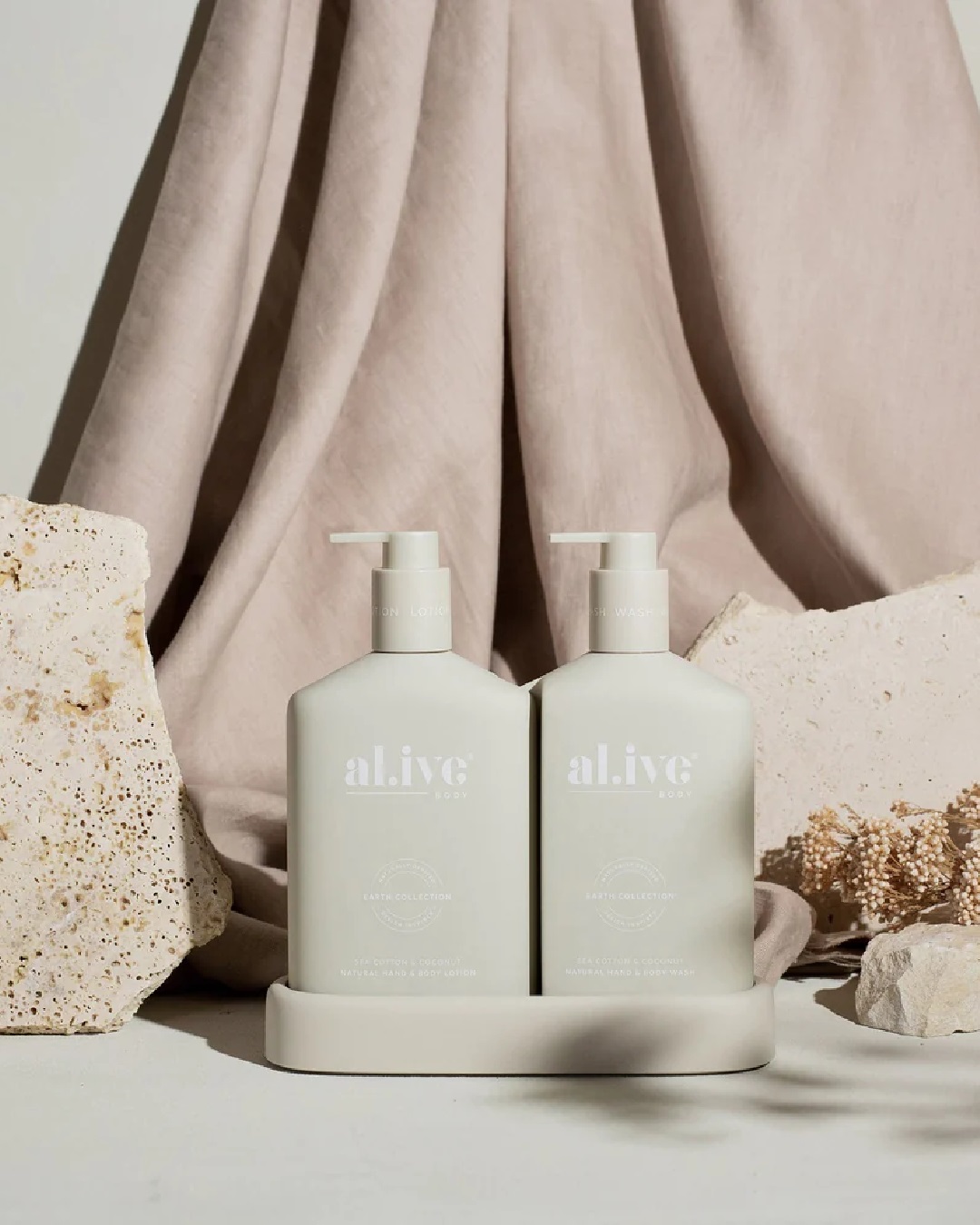 Sea cotton and coconut hand and body wash set