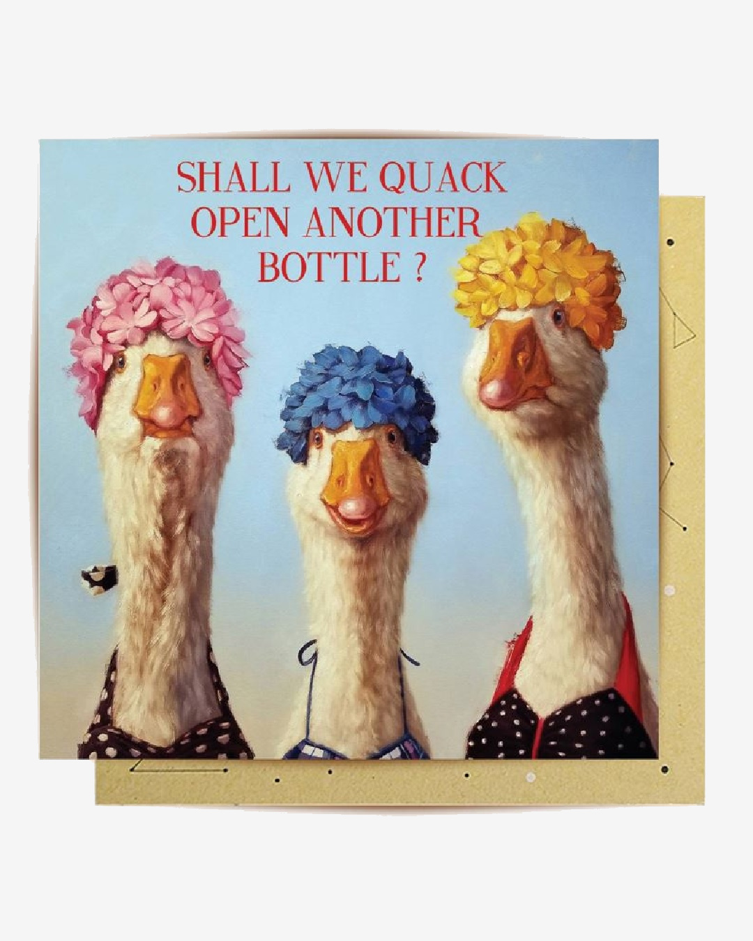 Card with geese on it it