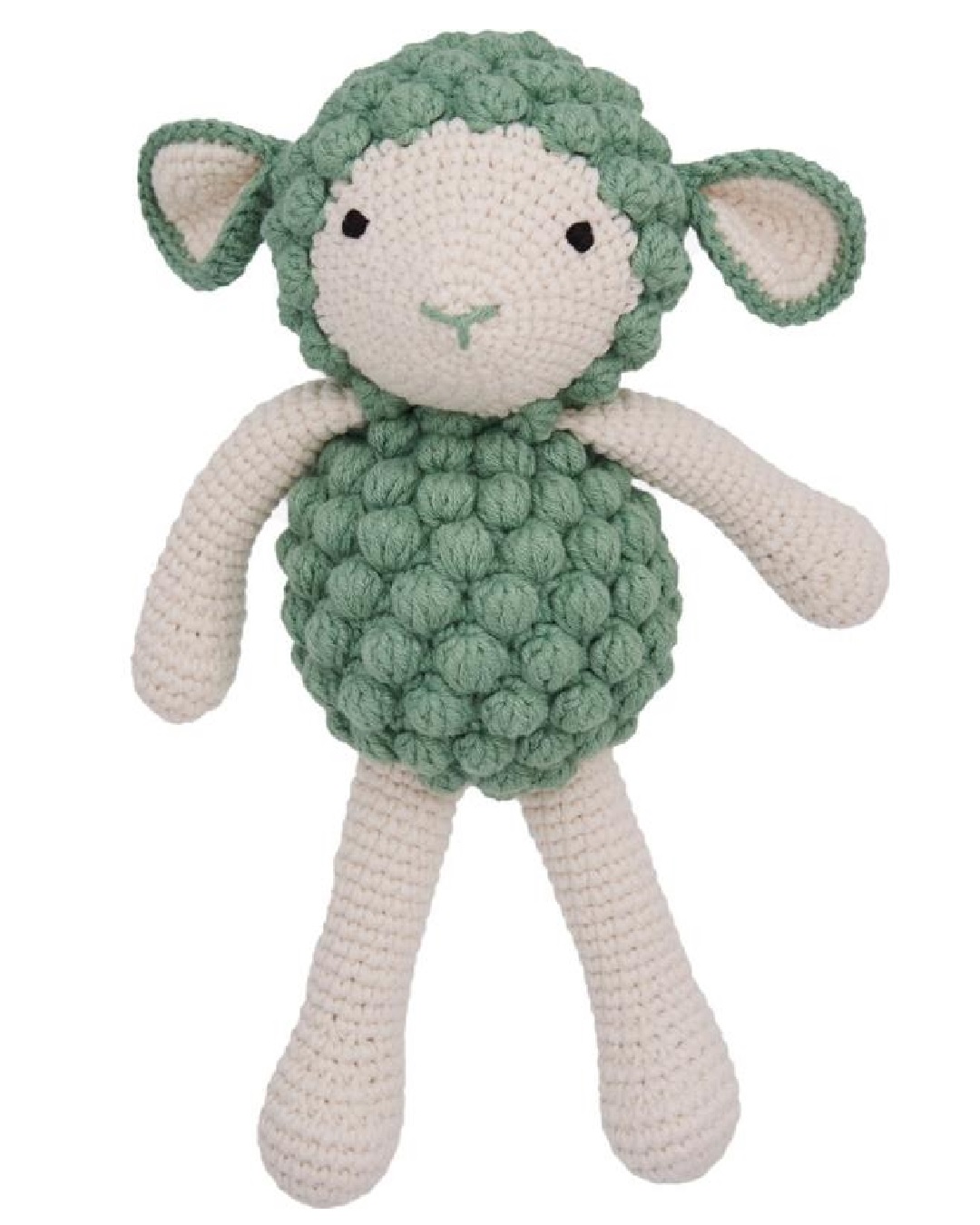 Crocheted sheep soft toy
