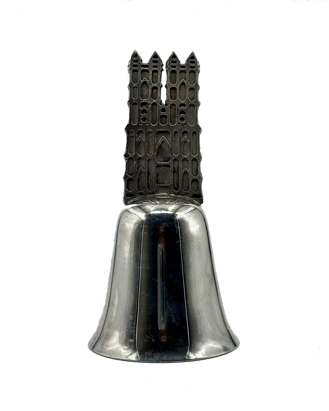 Silver plated castle bell