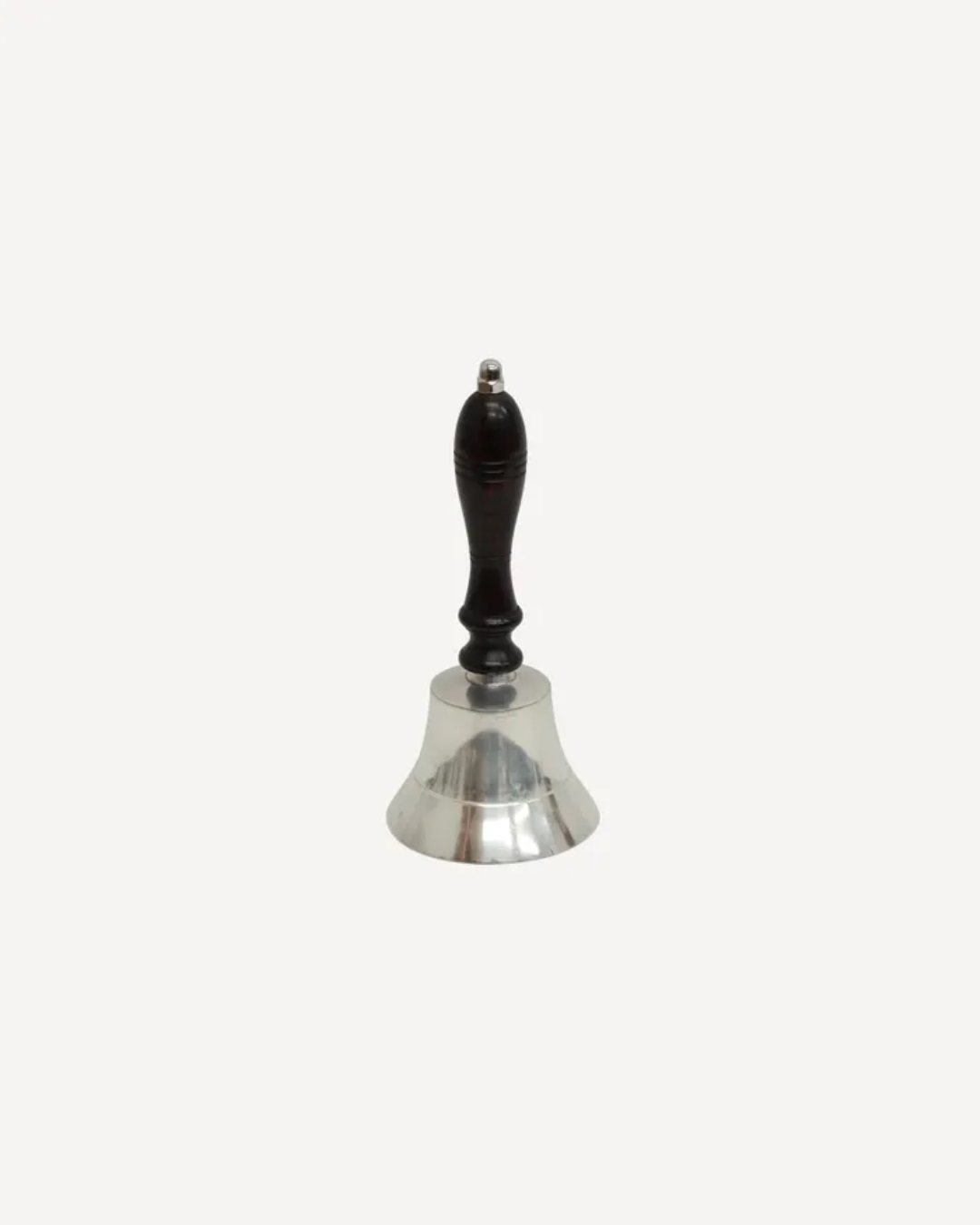 Desk bell silver with wooden handle
