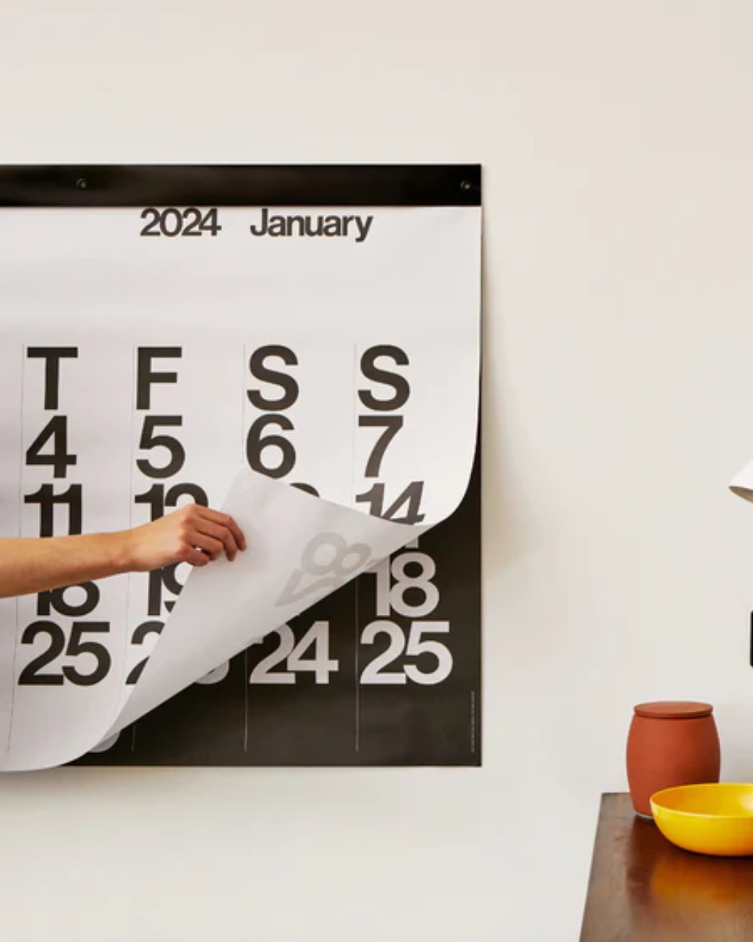 White and black stendig calendar 2024