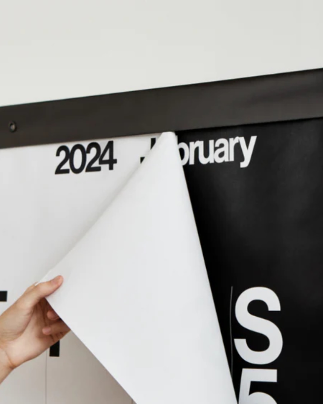 White and black stendig calendar 2024
