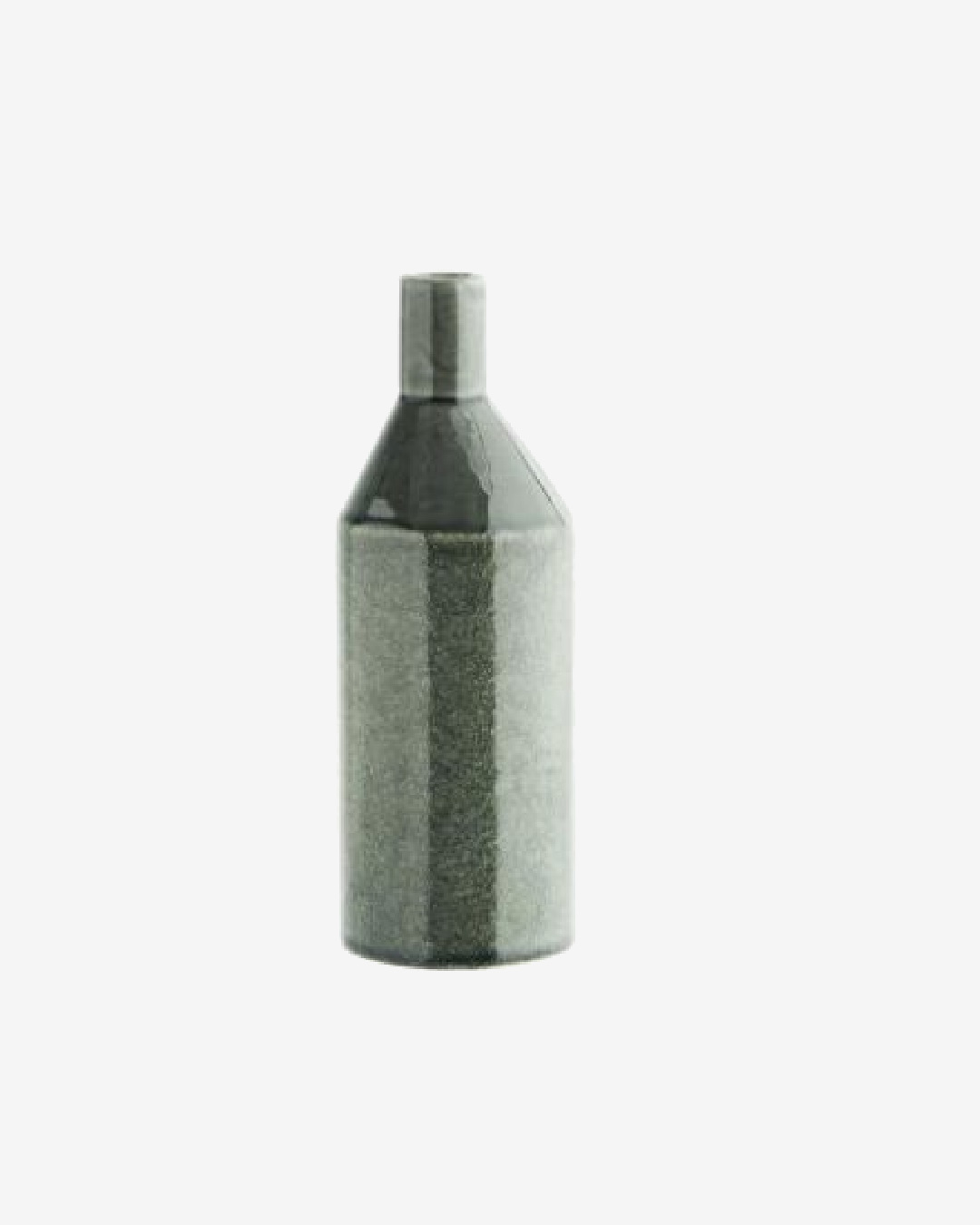 Green bottle stone vase