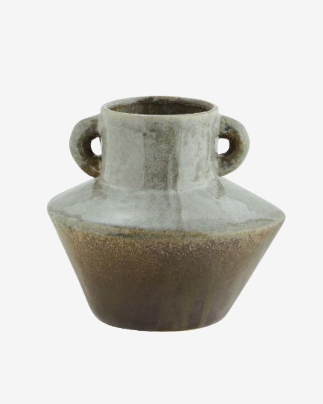 Stoneware liquen vase with handles