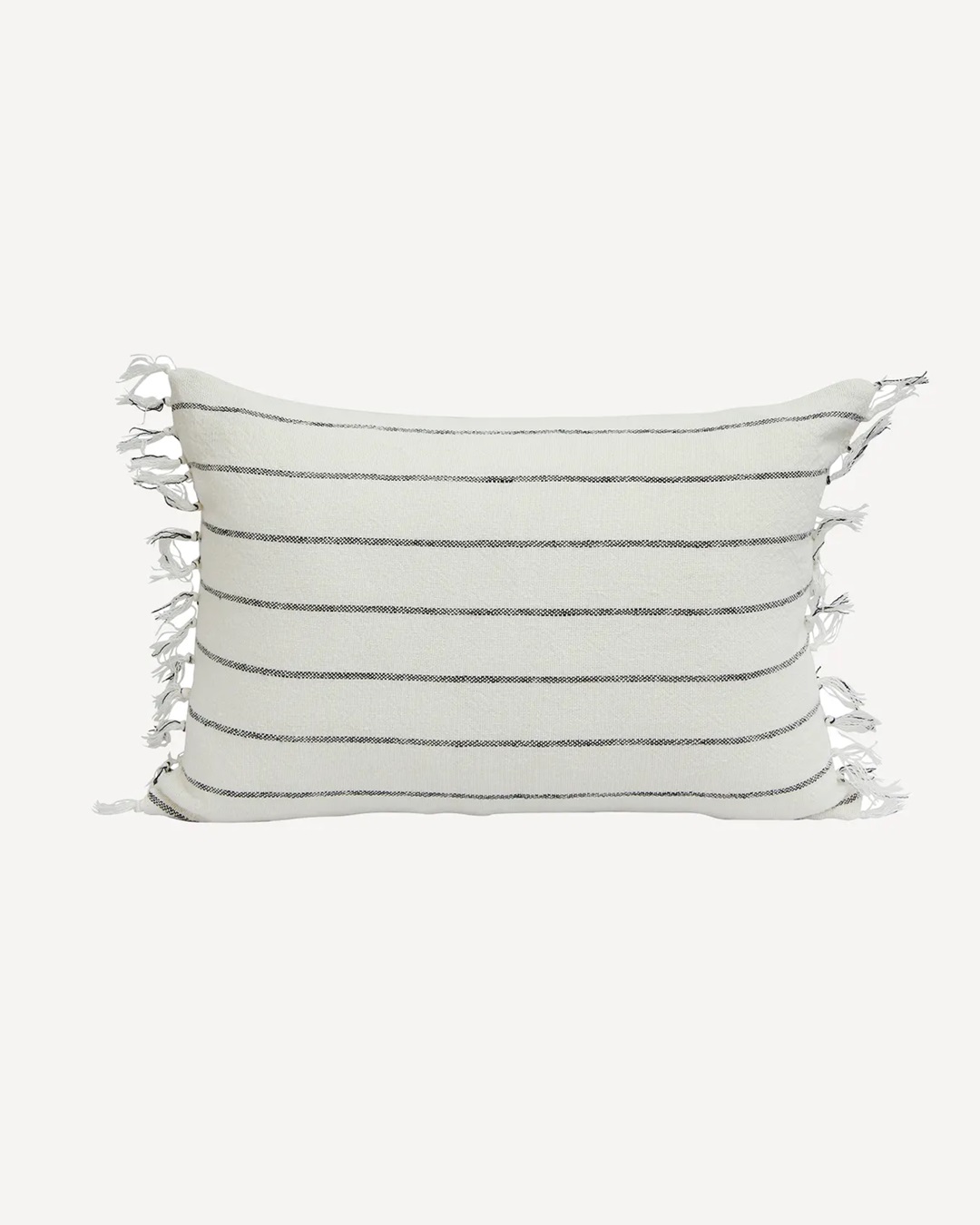 Striped linen cotton cushion