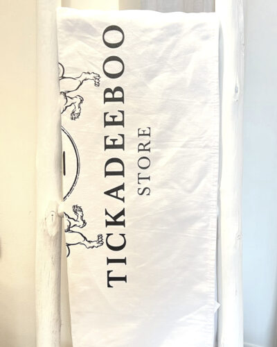 Tickadeeboo white tea towel
