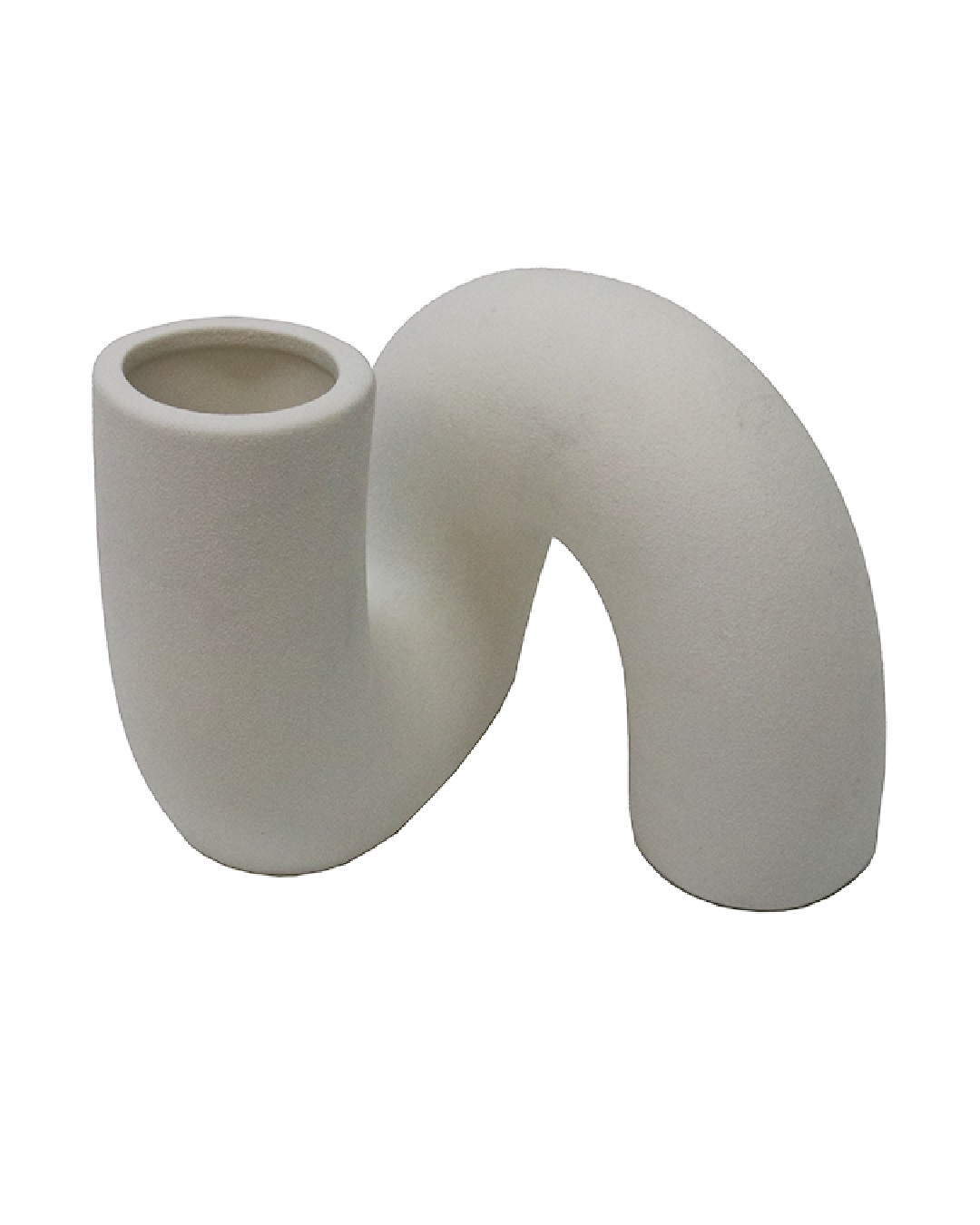 Tube white vase