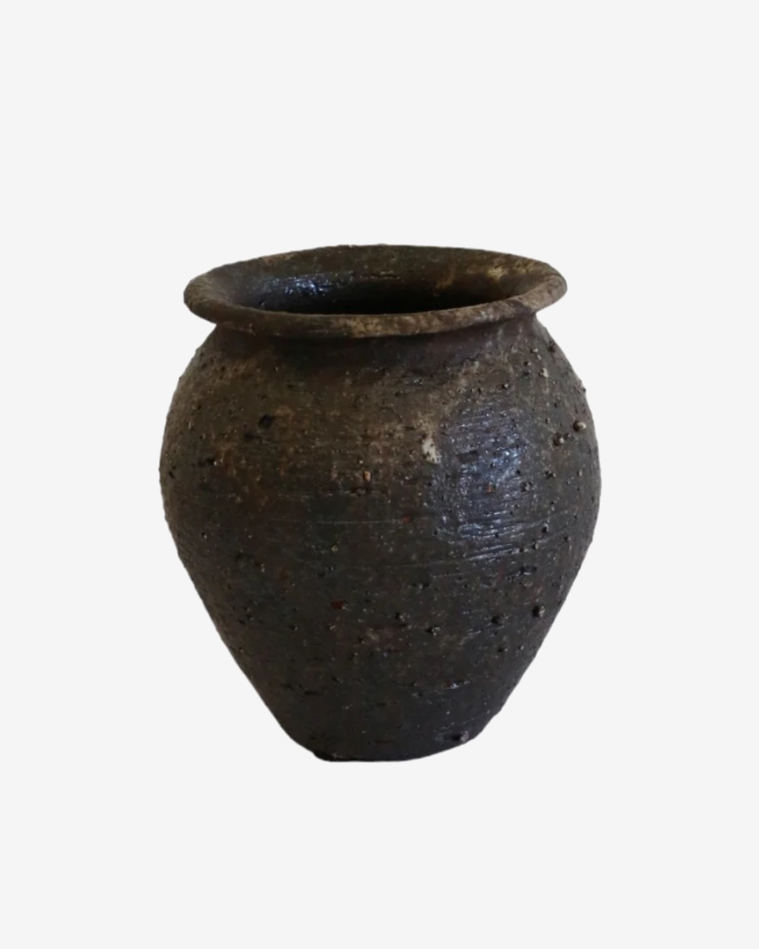 Urn dark brown natural Tuscan style