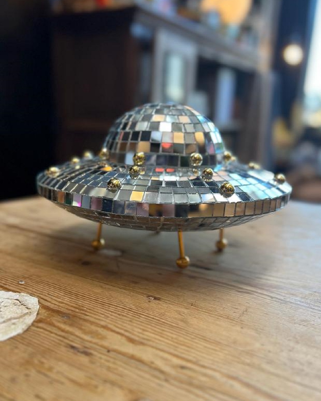 UFO disco ball silver