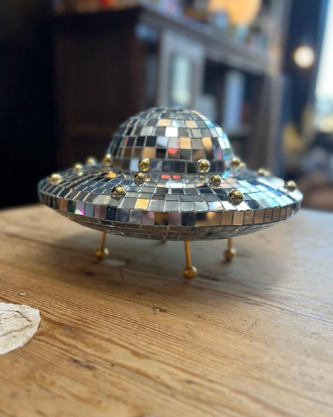 UFO disco ball silver