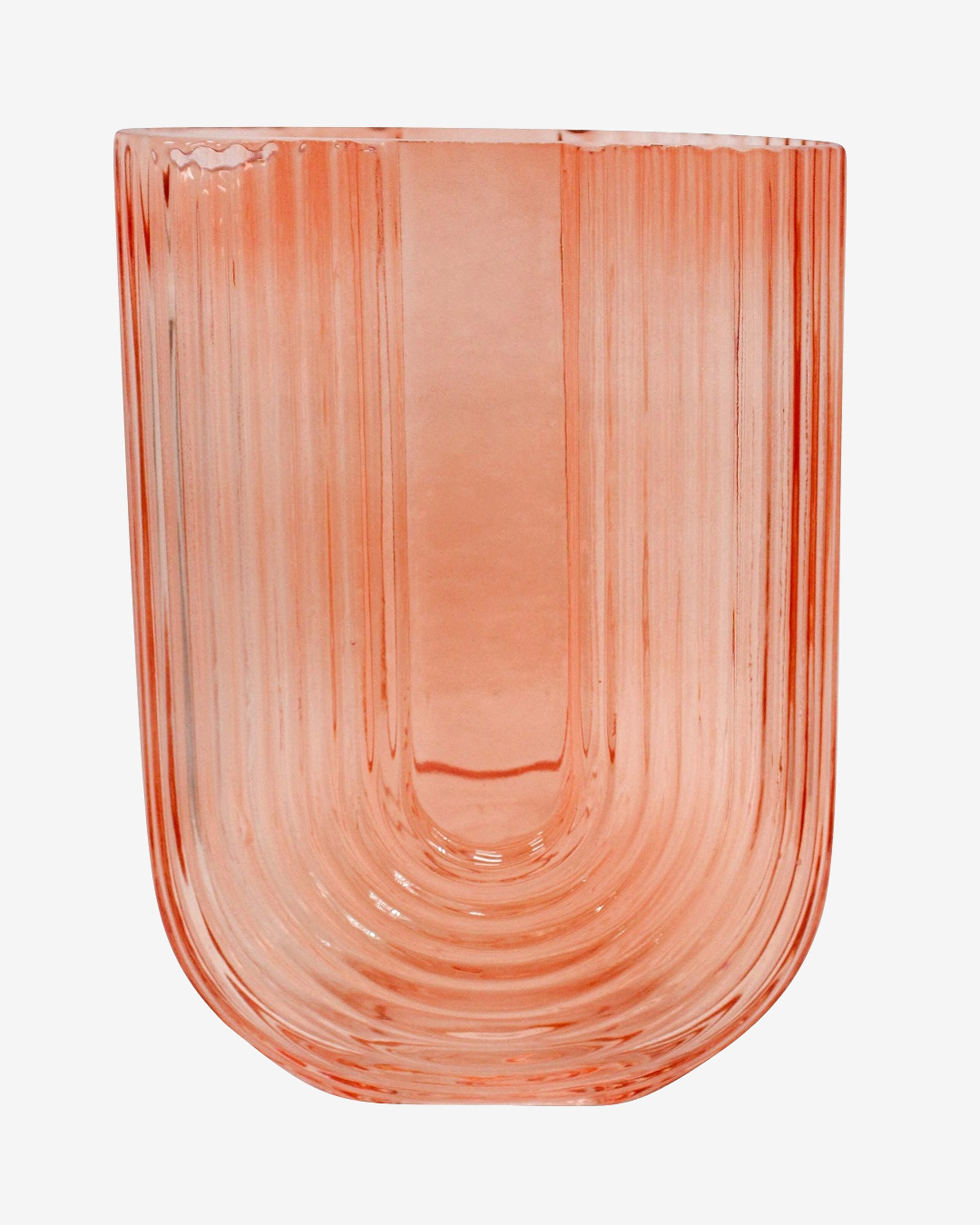 Orange arch glass vase