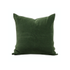Velvet cushion cover with linen backing in hunter green