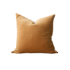 Velvet cushion cover with linen backing in rapahel gold
