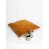 Velvet cushion cover with linen backing in rapahel gold