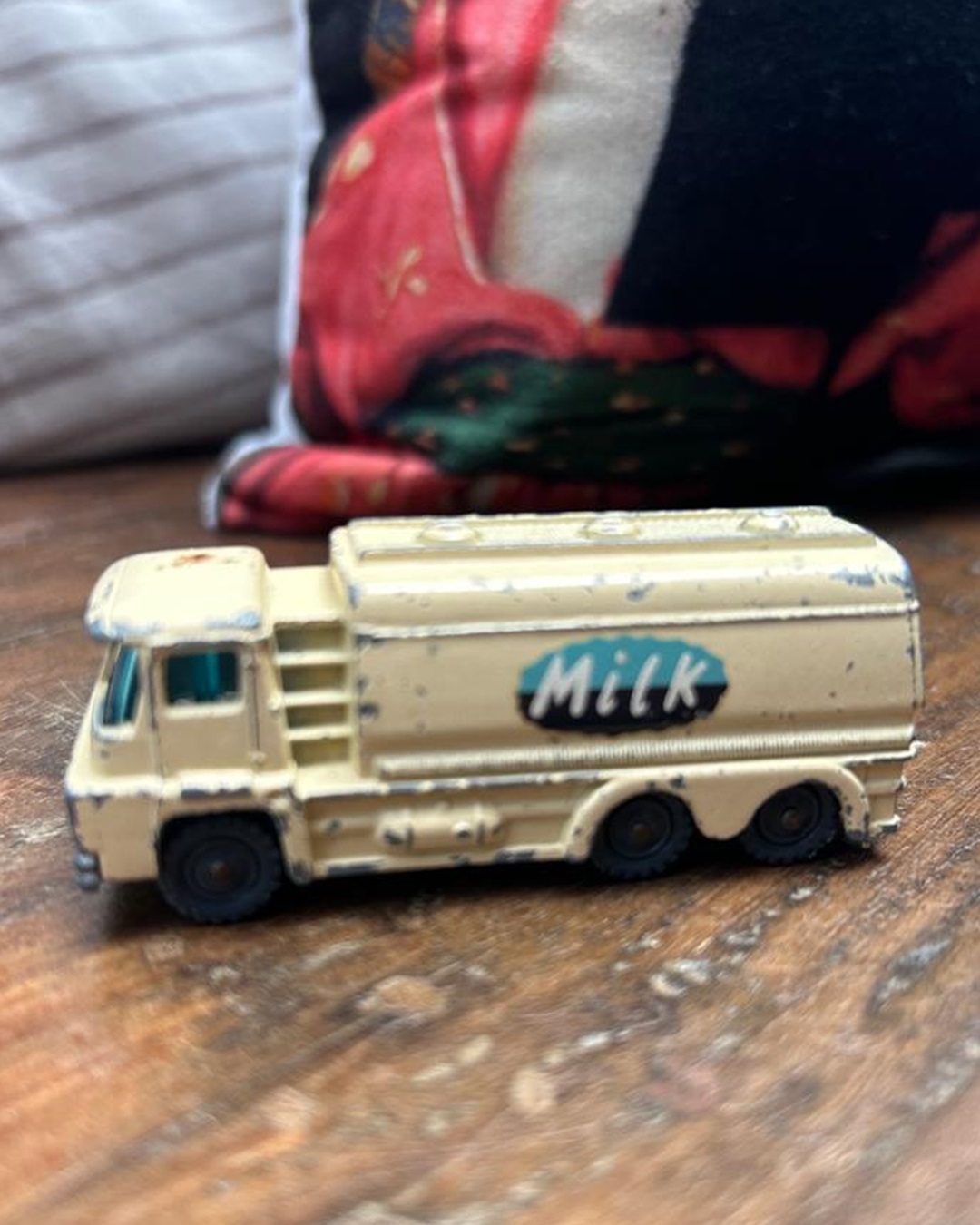 Vintage Husky guy warrior milk tanker truck on shelf