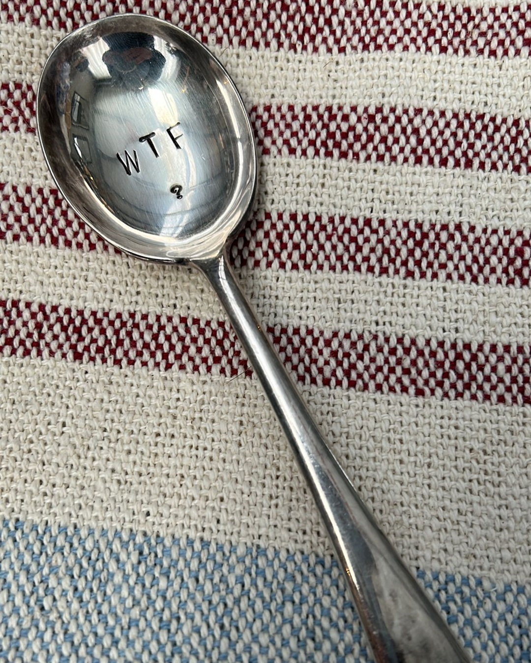 Vintage Silver Spoons Hand Stamped with Funny Quotes