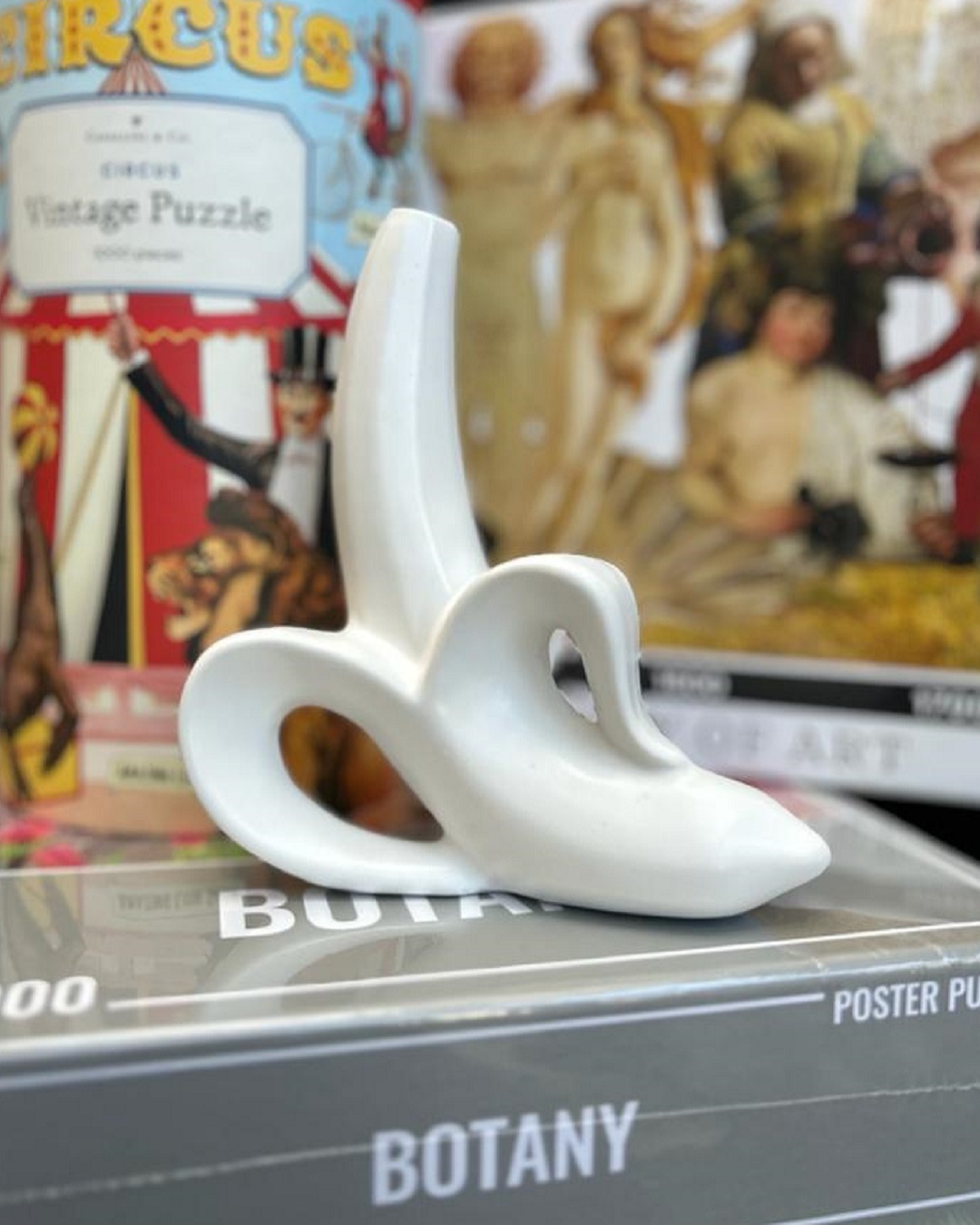 White banana vase